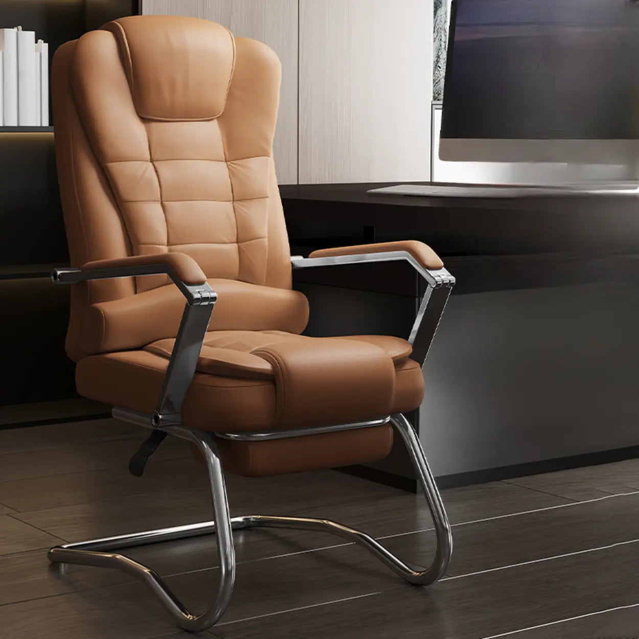 Executive Leather High-Back Office Chair