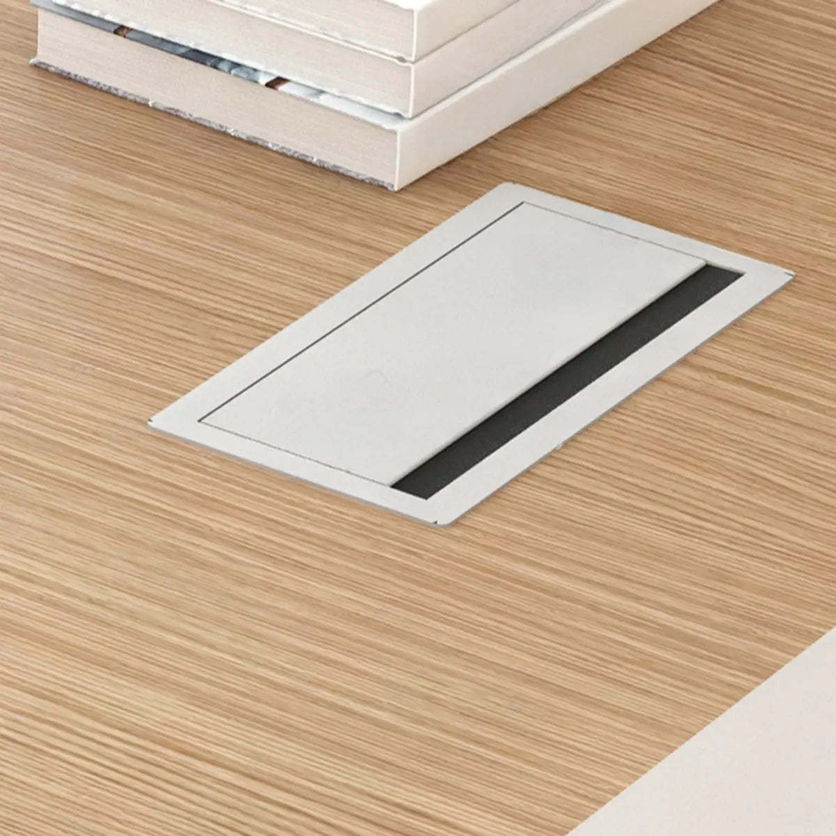 Executive Natural Wood Rectangle Storage Desk