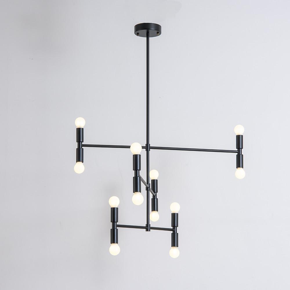 12 Lights LED Electroplated Metal Adjustable Modern Pendant Lights-Lighom