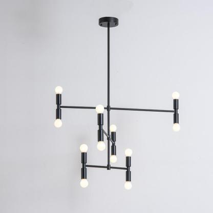 12 Lights LED Electroplated Metal Adjustable Modern Pendant Lights-Lighom