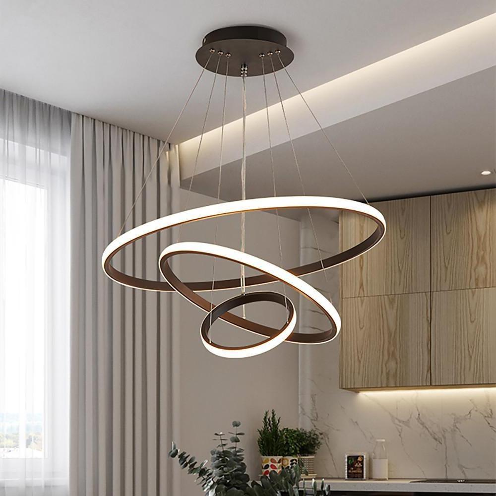 3 Ring Design Pendant Lighting Acrylic Aluminum Pendant Unique LED Ceiling Light-Lighom