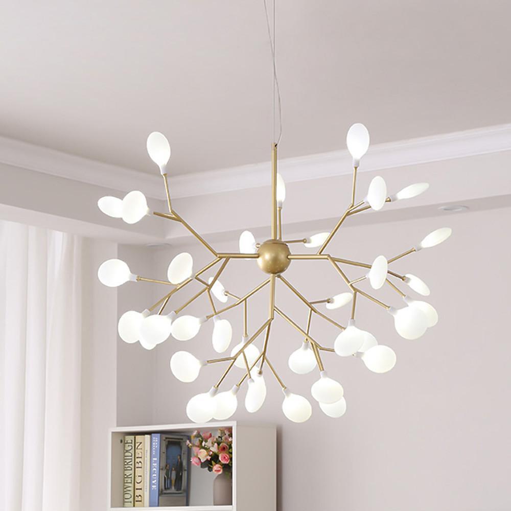 Lighom modern 36-light white chandeliers — Cool White (6000K)