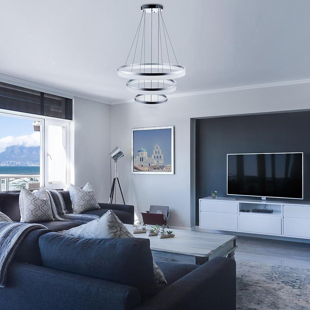 Adjustable 3-Ring Dimmable LED Modern Chandelier