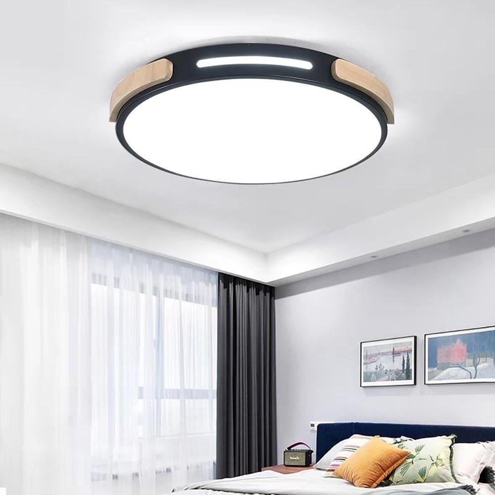 Minimalist Round LED Modern Flush Mount Ceiling Light — Gray