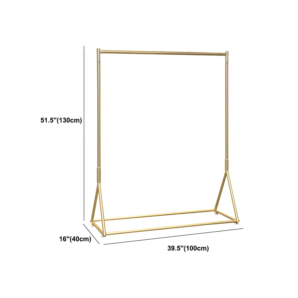 Minimalist Gold Metal Freestanding Coat Rack