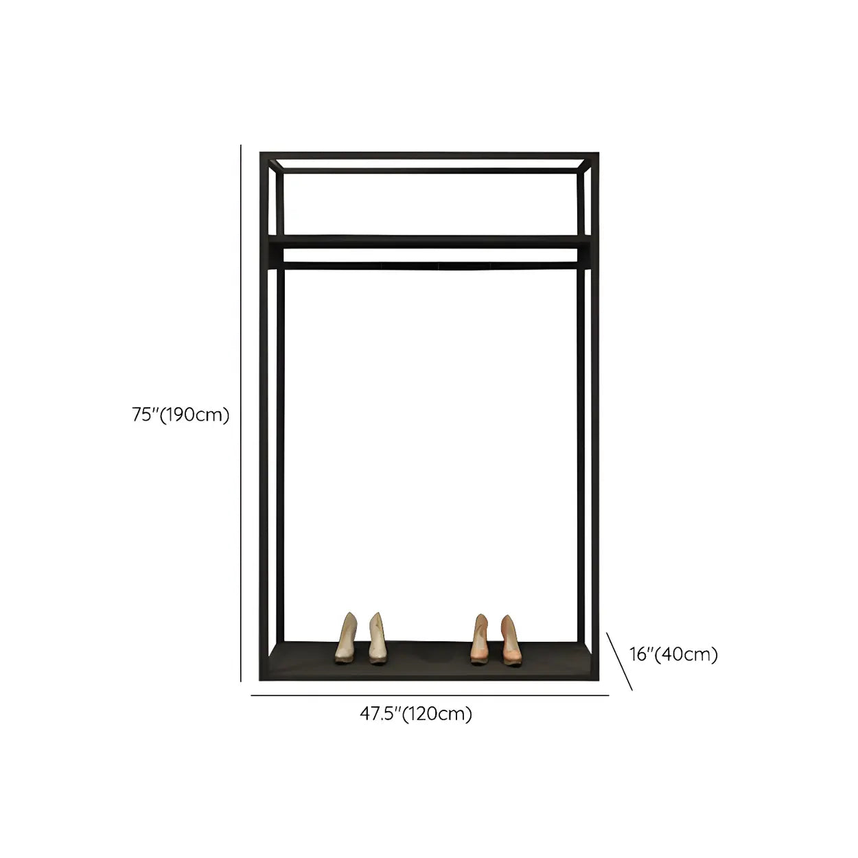 Metal Freestanding Garment Display Rack