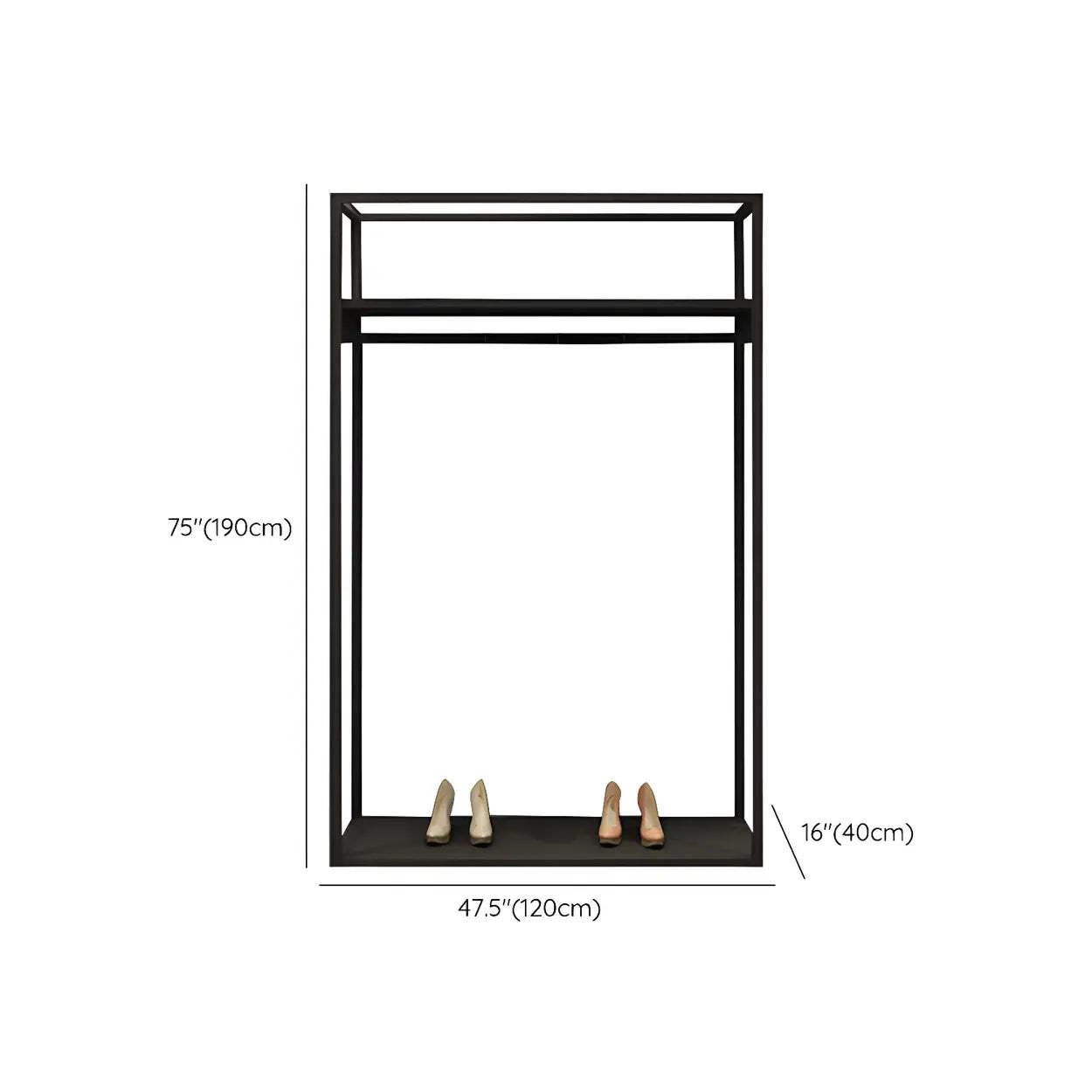 Metal Freestanding Garment Display Rack