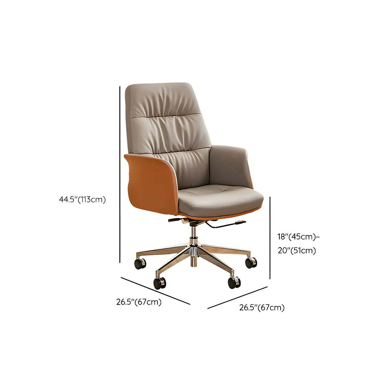 Tilt Swivel Brown Adjustable Office Chair
