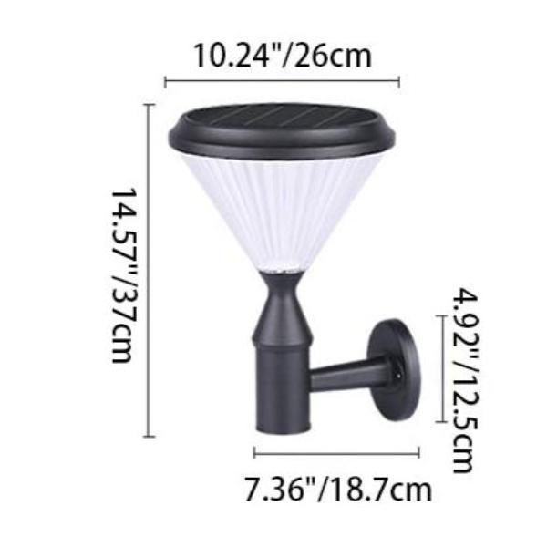 Modern Conical Aluminum LED Solar Wall Sconce