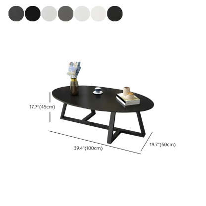 Glam Glass Wood Oval Coffee Table