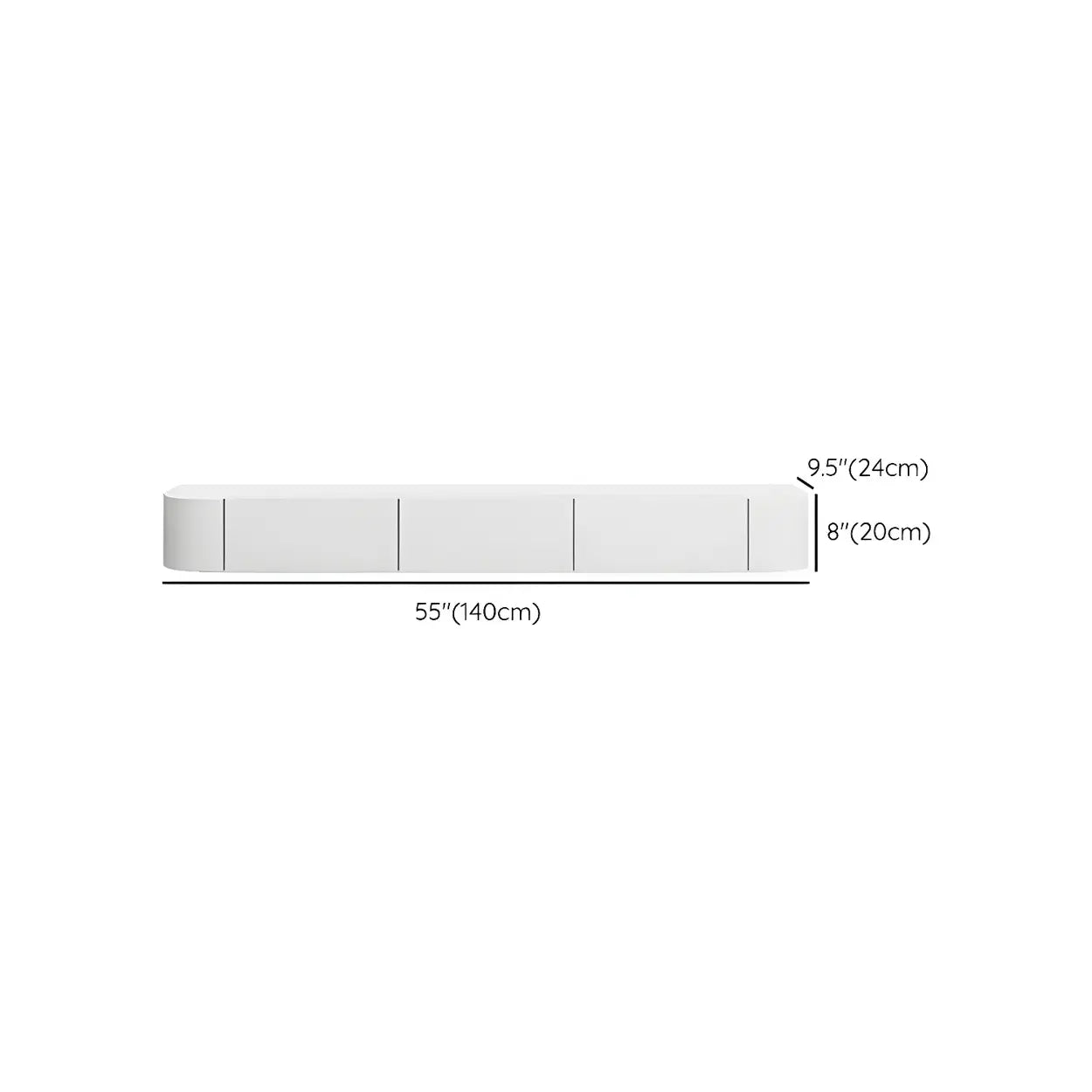 Wall-Mounted TV Stand with Cabinet