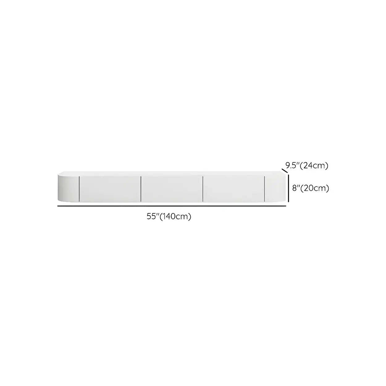 Wall-Mounted TV Stand with Cabinet