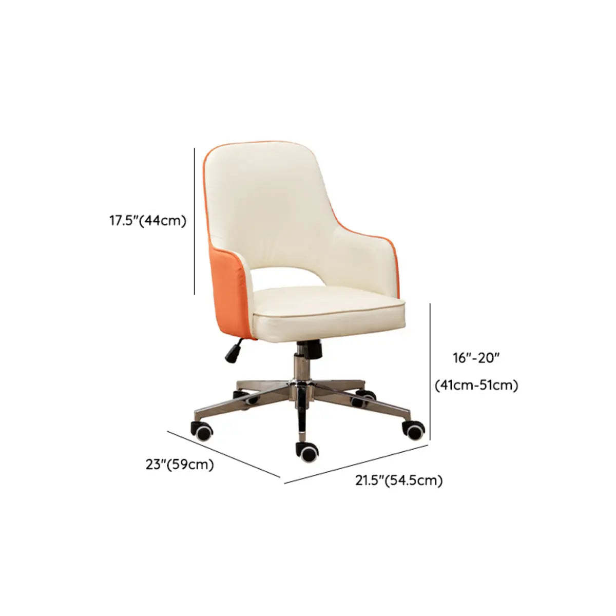 Contemporary Orange Swivel Ergonomic Office Chair