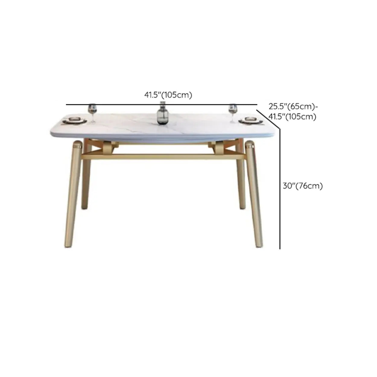 Modern Scratch-Resistant Oval Self-Storing Leaf Dining Table #size
