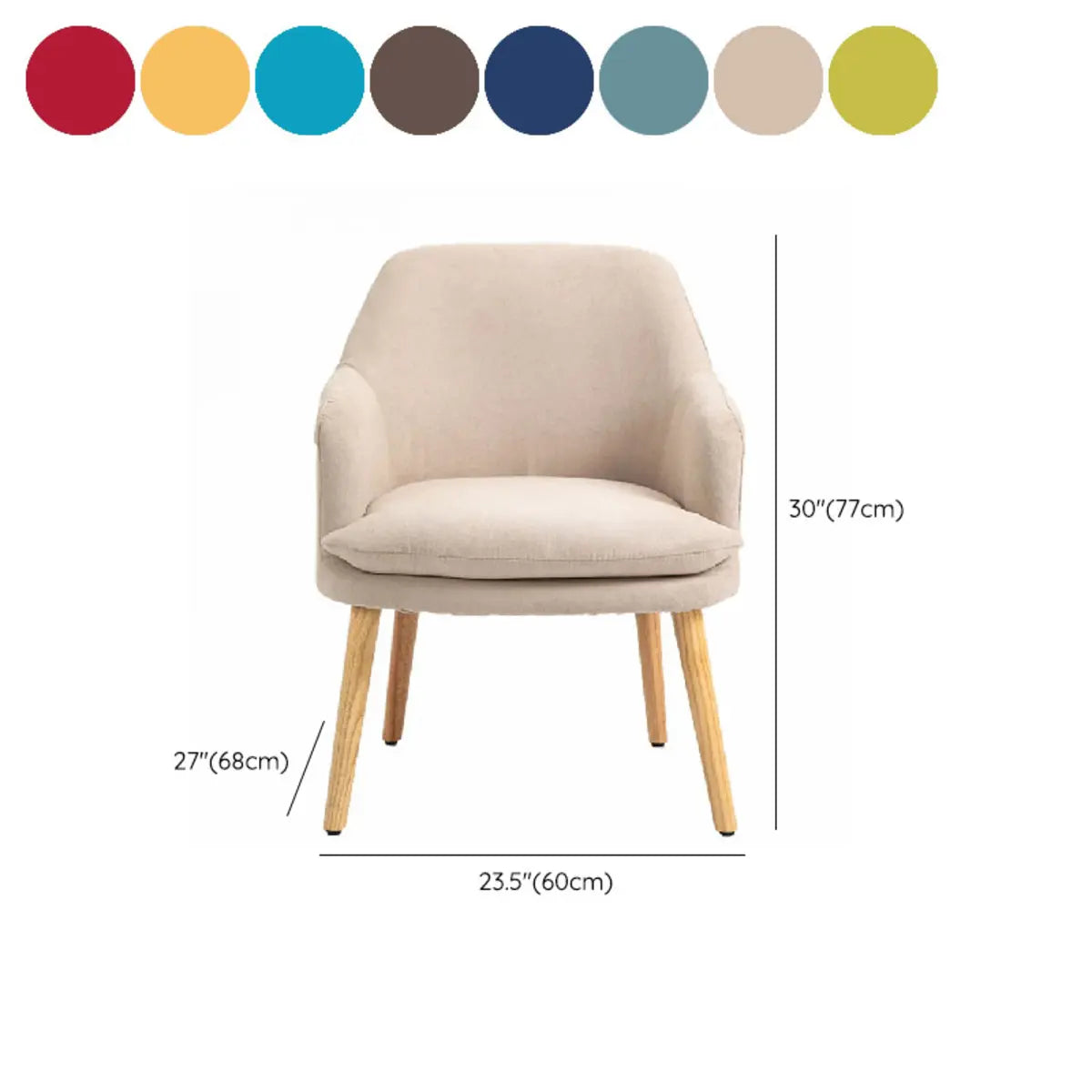 Yellow Flannel Sloped Arm Lounge Chair