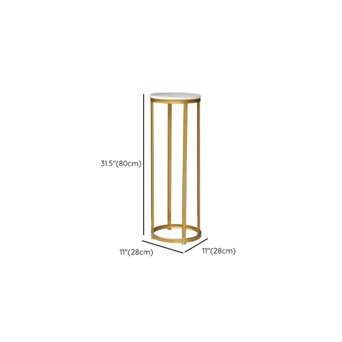 Gold round nesting end & side tables