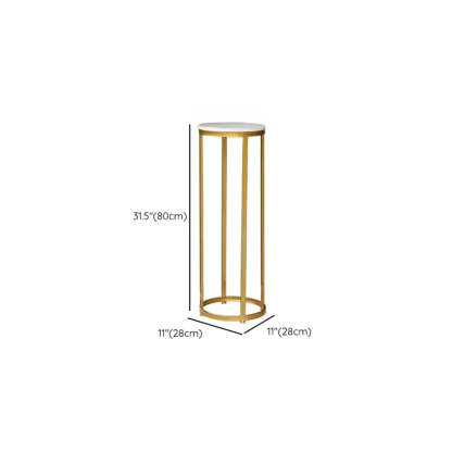 Gold round nesting end & side tables