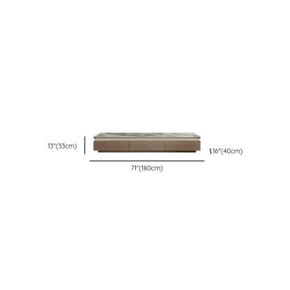 Modern Marble Top TV Stand with Drawers