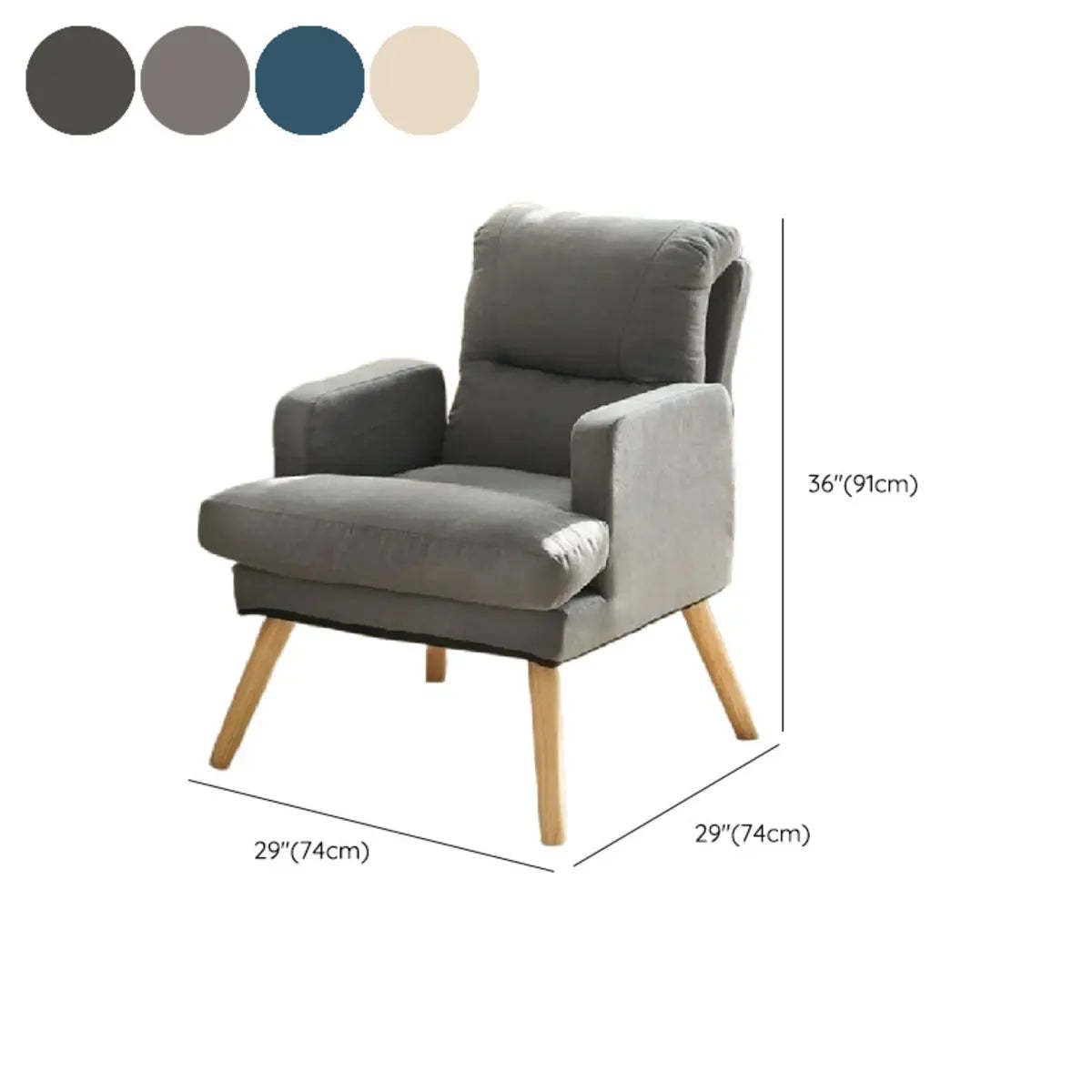 Sewn Pillow Back Reclining Lounge Chair