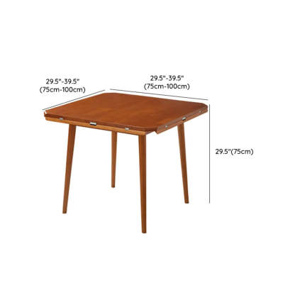 Rustic Round Natural Rubberwood Extendable Dining Table