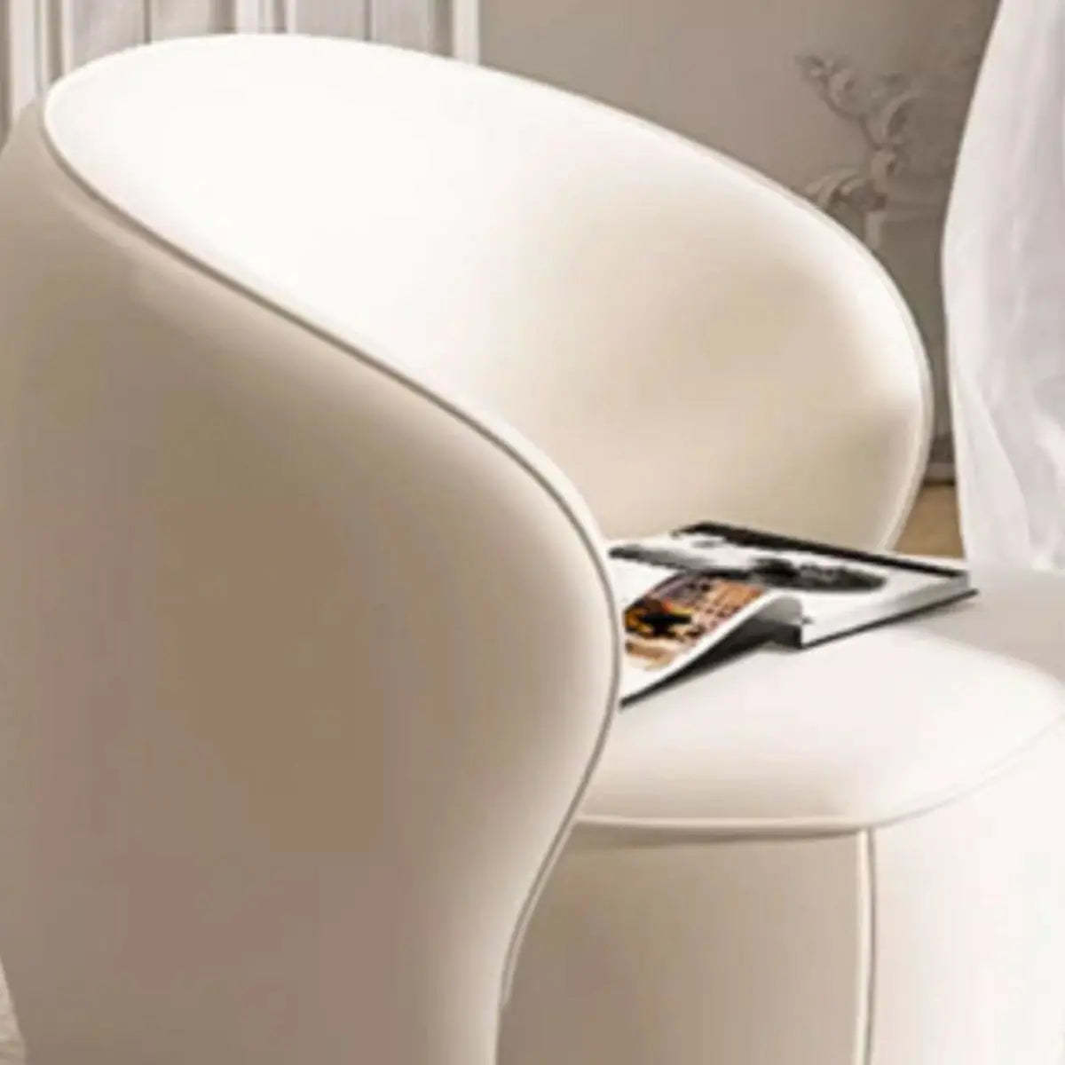 Fade Resistant Flannel Sloped Arm Pine Frame Chair