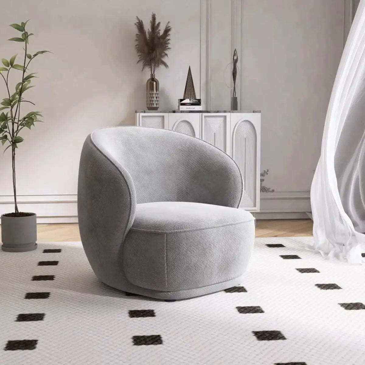 Fade Resistant Flannel Sloped Arm Pine Frame Chair