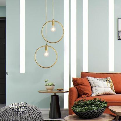 Metal Black and Gold Pendant Light Rounded Square Pendant Lighting-Lighom
