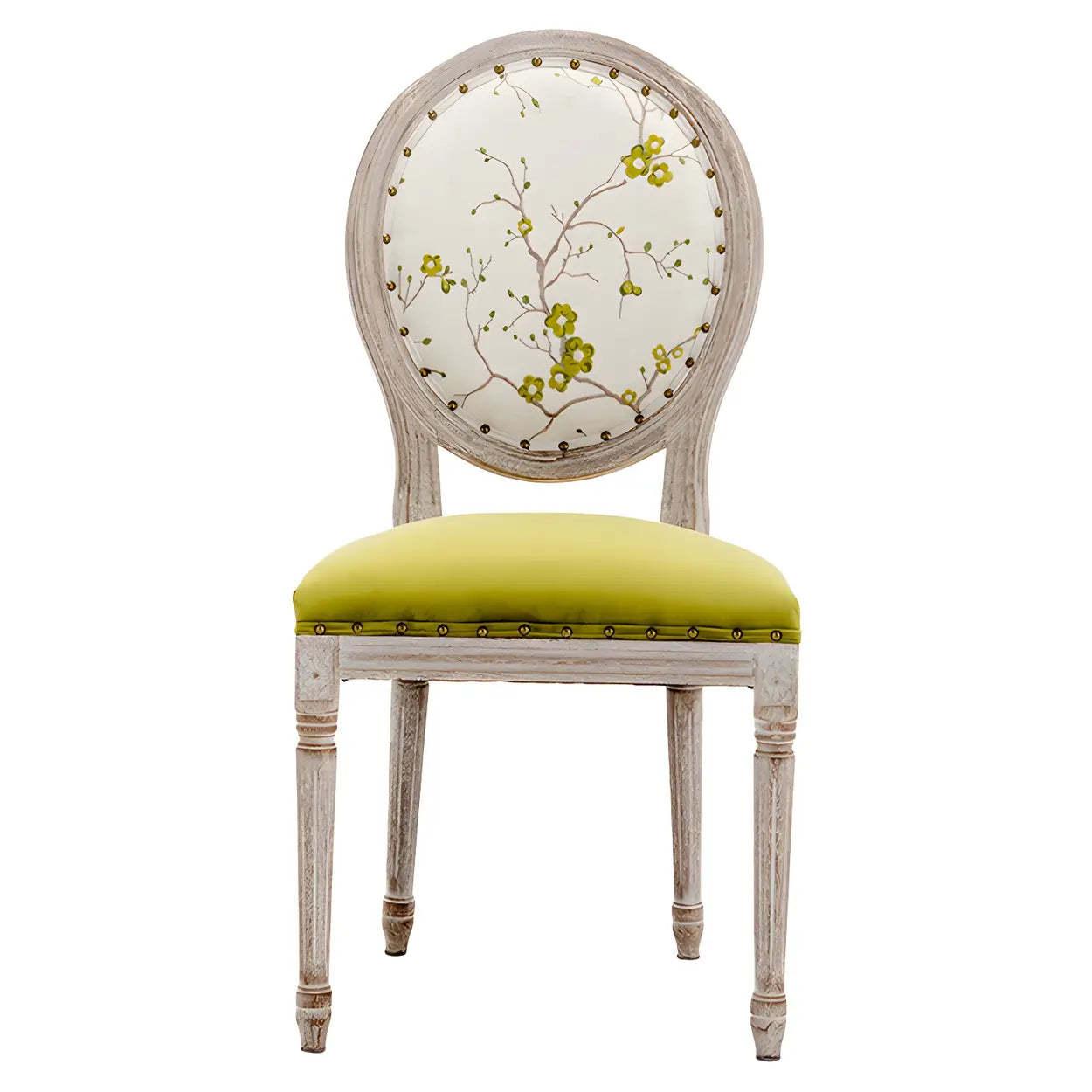 Farmhouse Upholstered King Louis Dining Side Chair