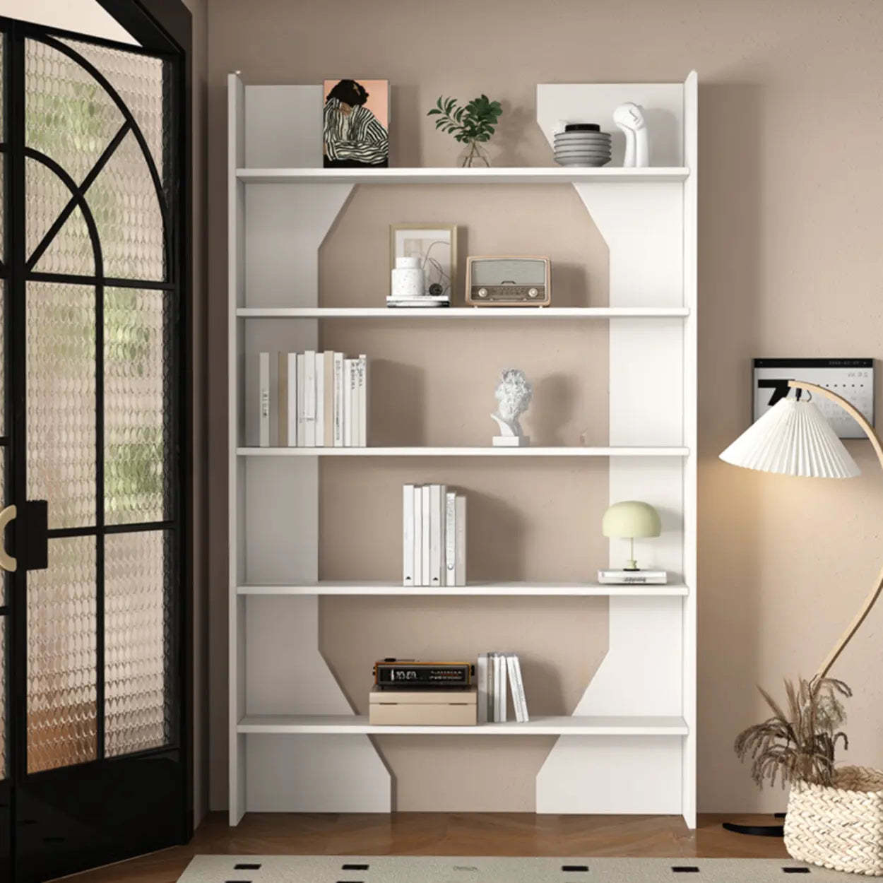 Fashion Vertical Rectangular Wood Bookshelf Black