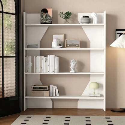 Fashion Vertical Rectangular Wood Bookshelf Black