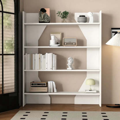 Fashion Vertical Rectangular Wood Bookshelf Black