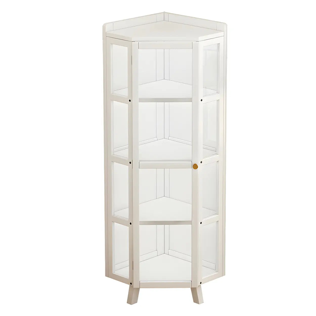 Diamond Bamboo Corner Display Cabinet