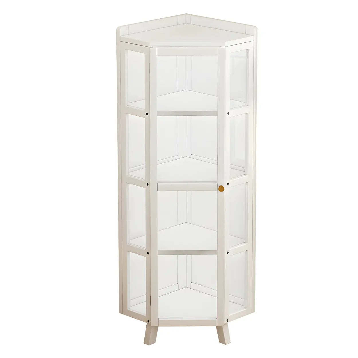 Diamond Bamboo Corner Display Cabinet