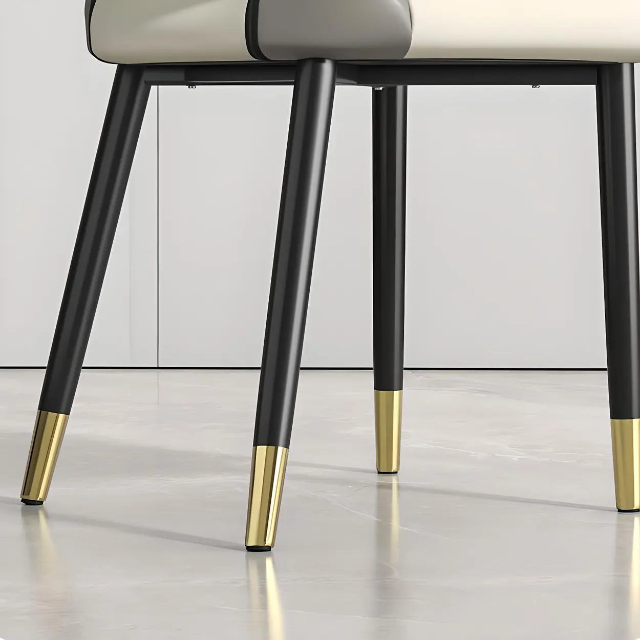 Faux Leather Dining Side Chair with Felt Pads
