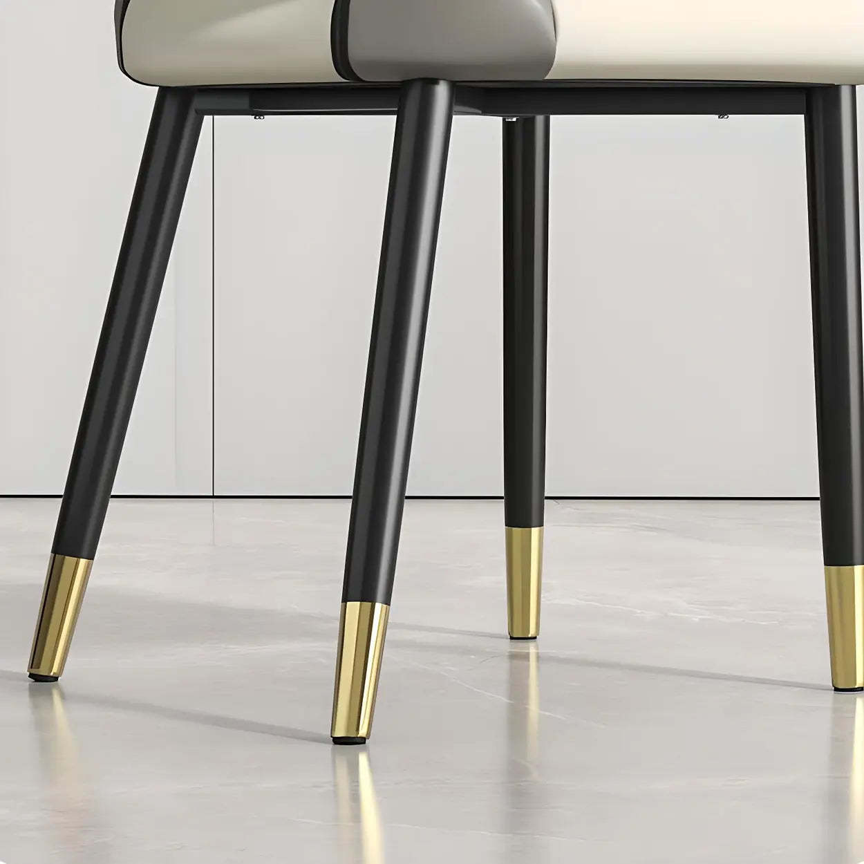Faux Leather Dining Side Chair with Felt Pads
