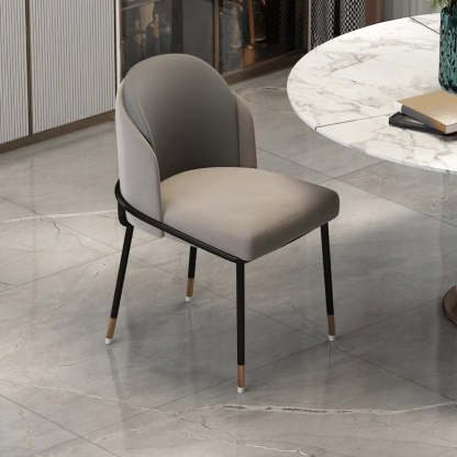 Faux Leather Houndstooth Dining Chair