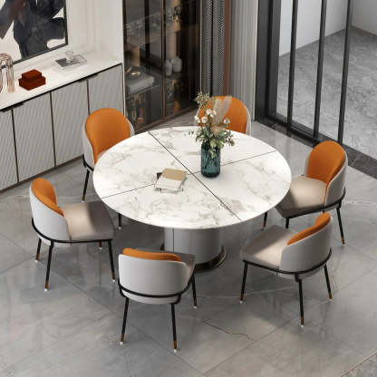 Faux Leather Houndstooth Dining Chair