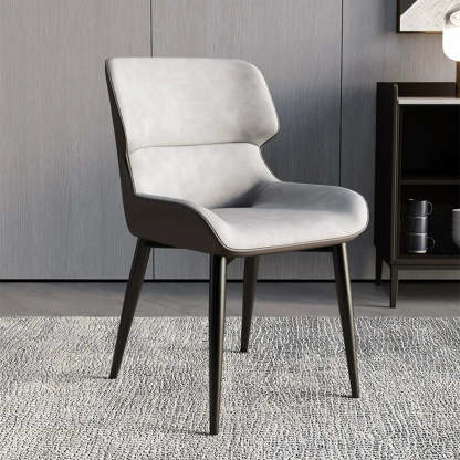 Faux Leather Low Back Armless Dining Chair