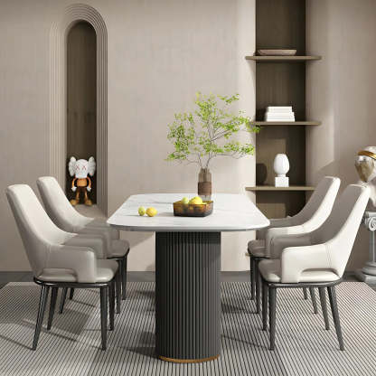 Faux Leather Metal Dining Armchair