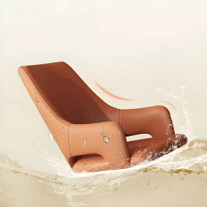Faux Leather Metal Dining Armchair
