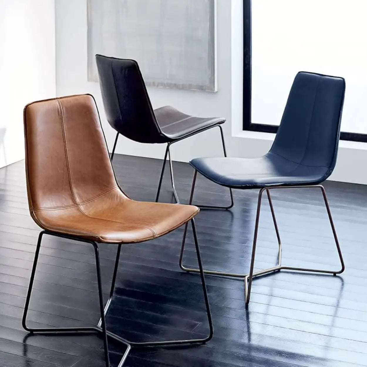 Faux Leather Upholstered Armless Dining Chair