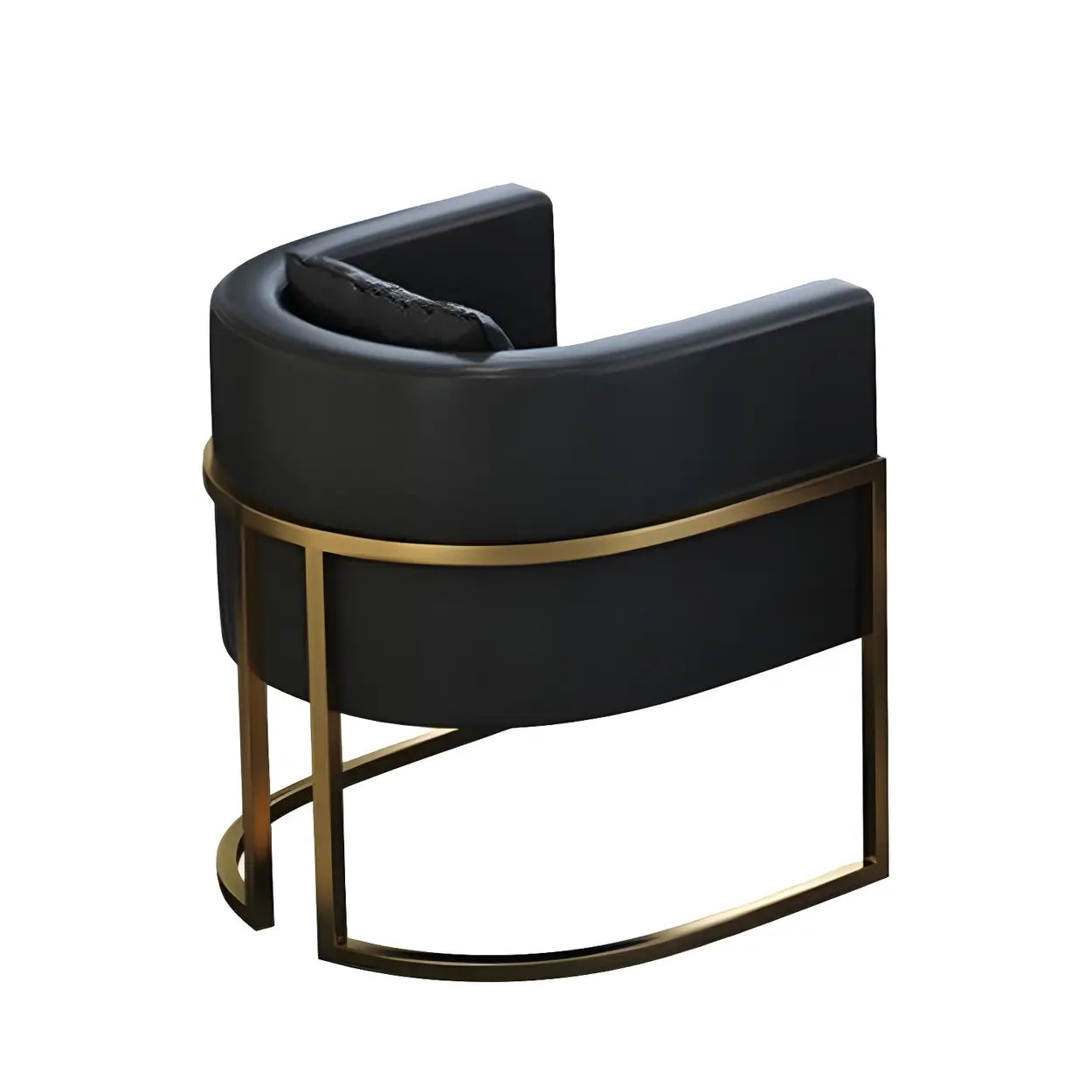 Faux Leather Arm Dining Chair — 1 Piece / Off-White