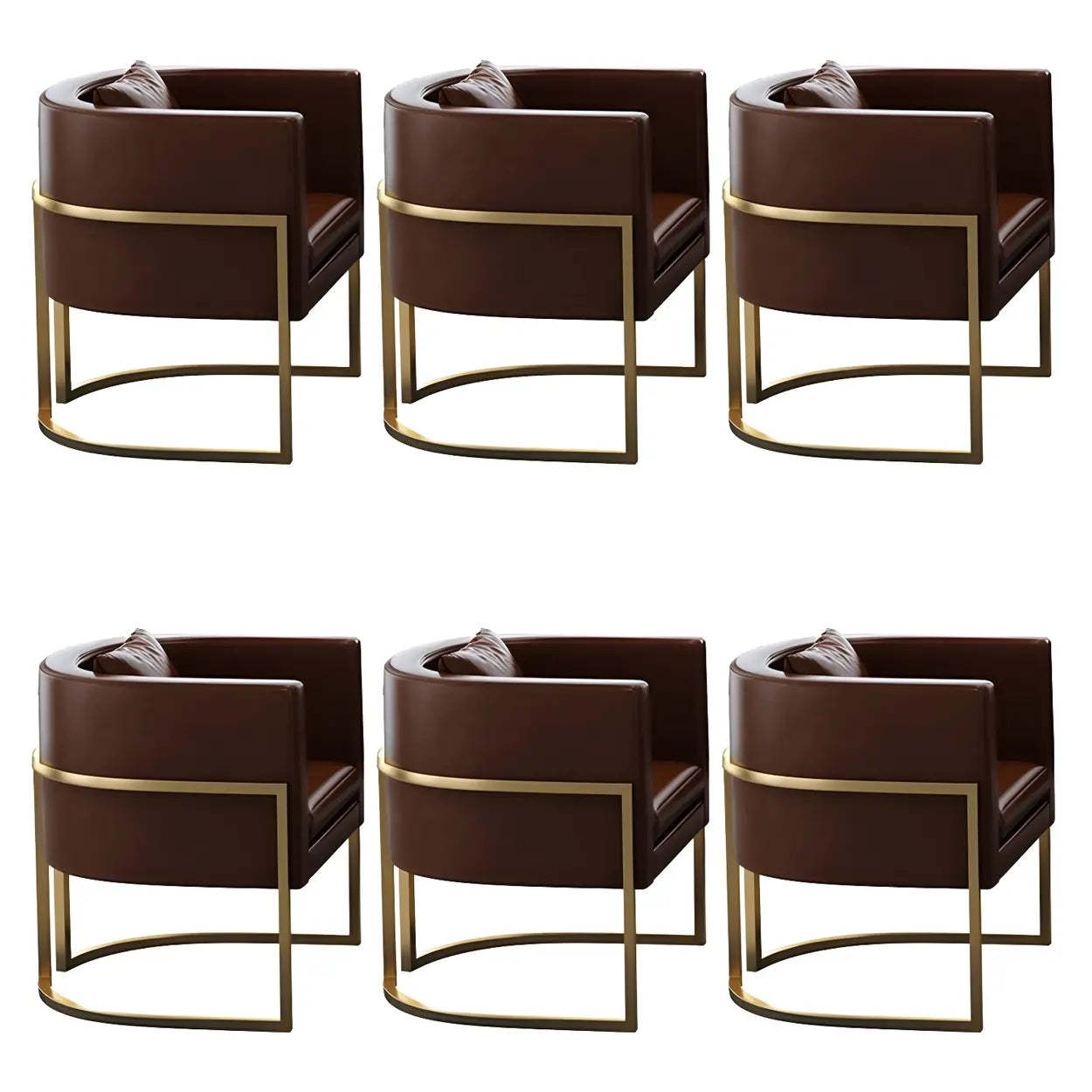Faux Leather Arm Dining Chair
