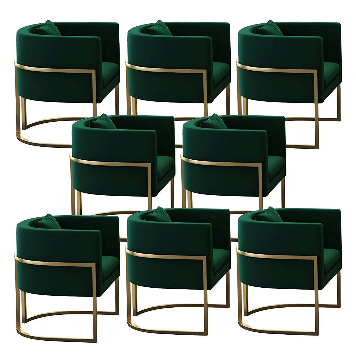 Faux Leather Metal Dining Arm Chair