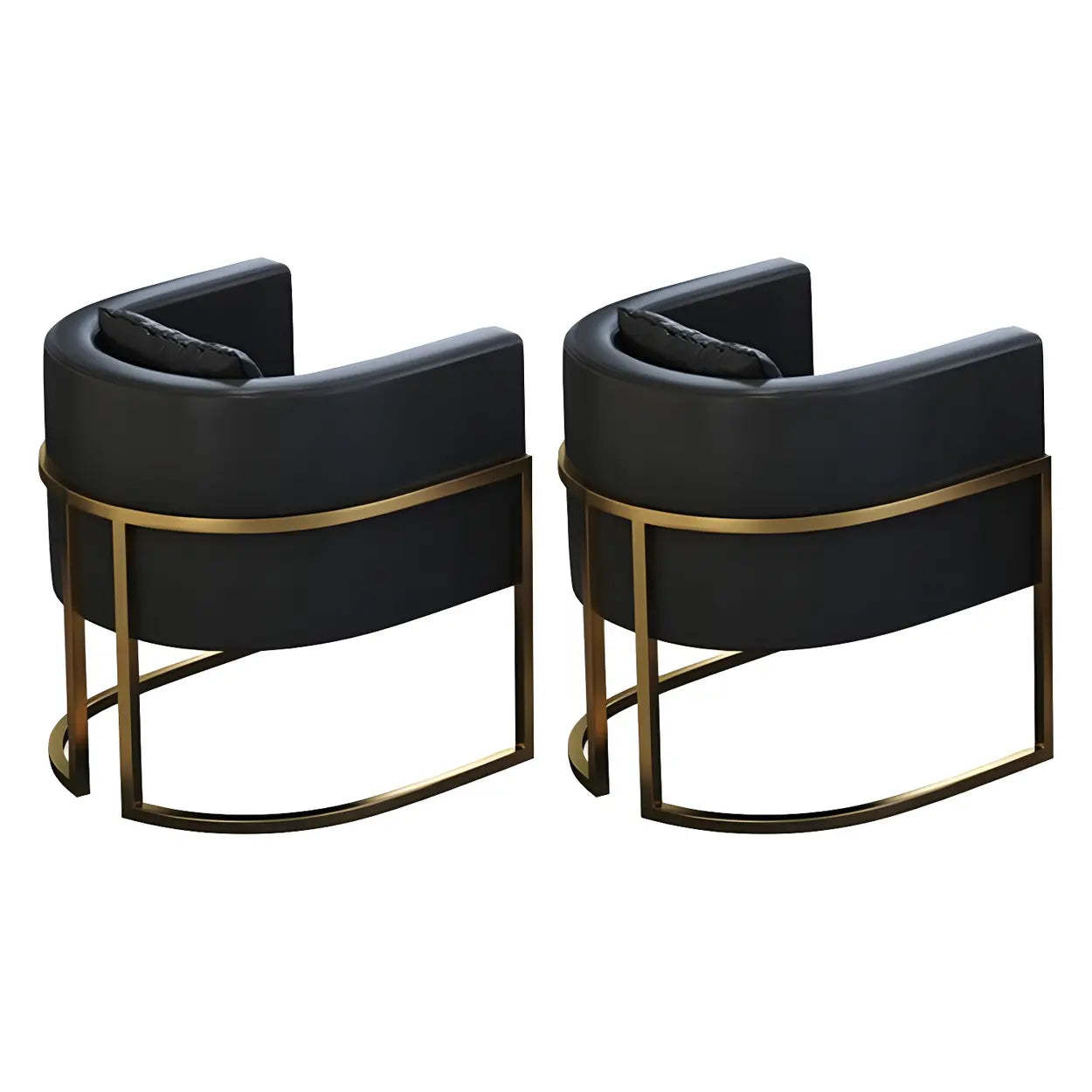 Faux Leather Arm Dining Chair — 1 Piece / Green