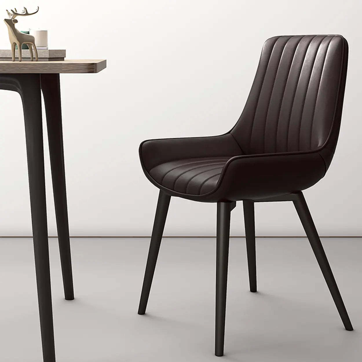 Faux Leather Parsons Dining Chair