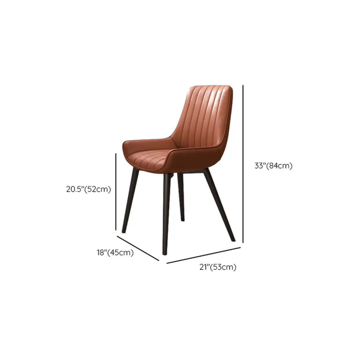 Faux Leather Parsons Dining Chair