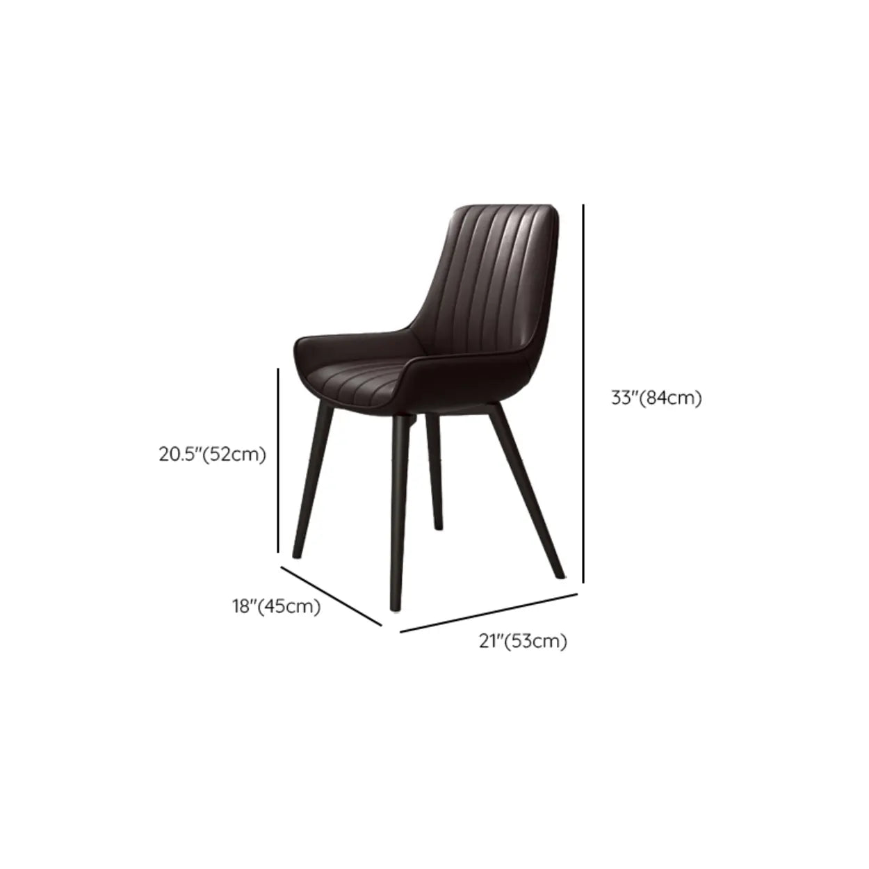 Faux Leather Parsons Dining Chair