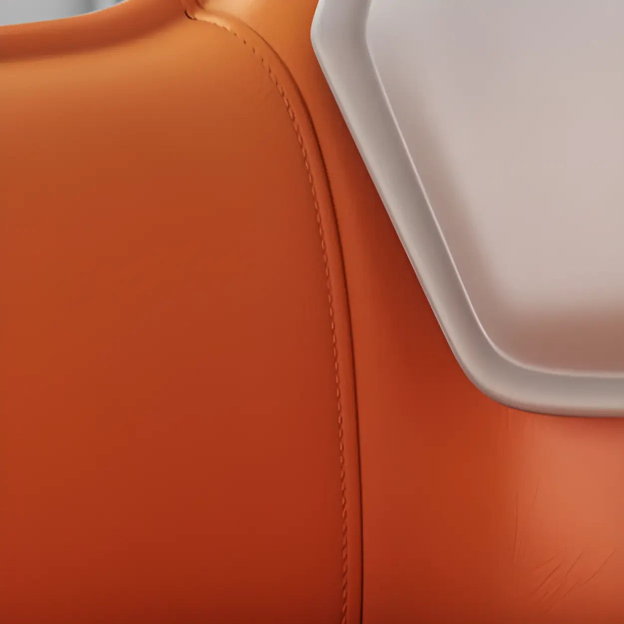 Faux Leather Solid Back Arm Dining Chair