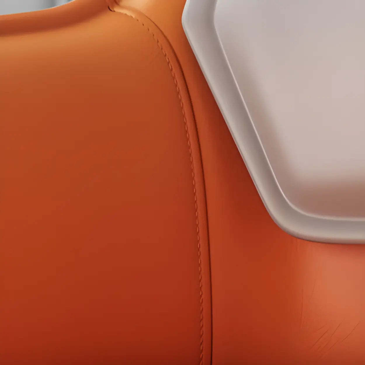 Faux Leather Solid Back Arm Dining Chair